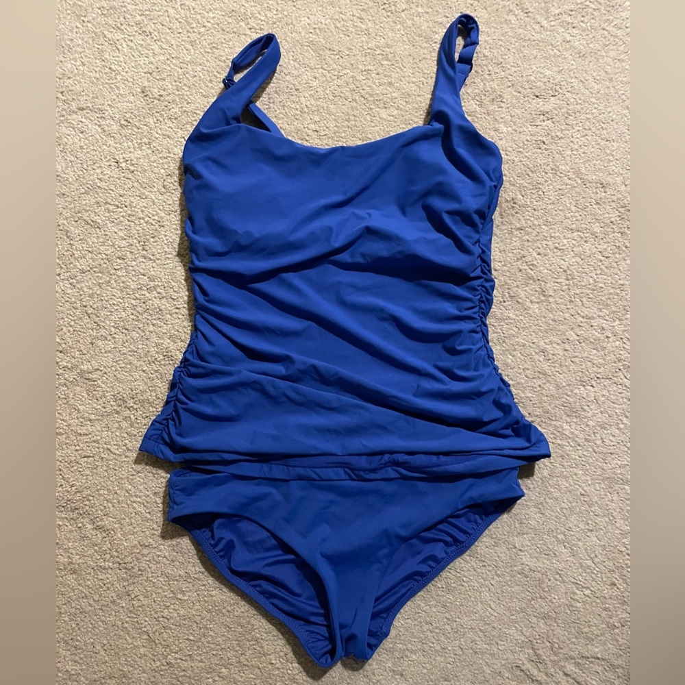 Blue Underwire Tankini